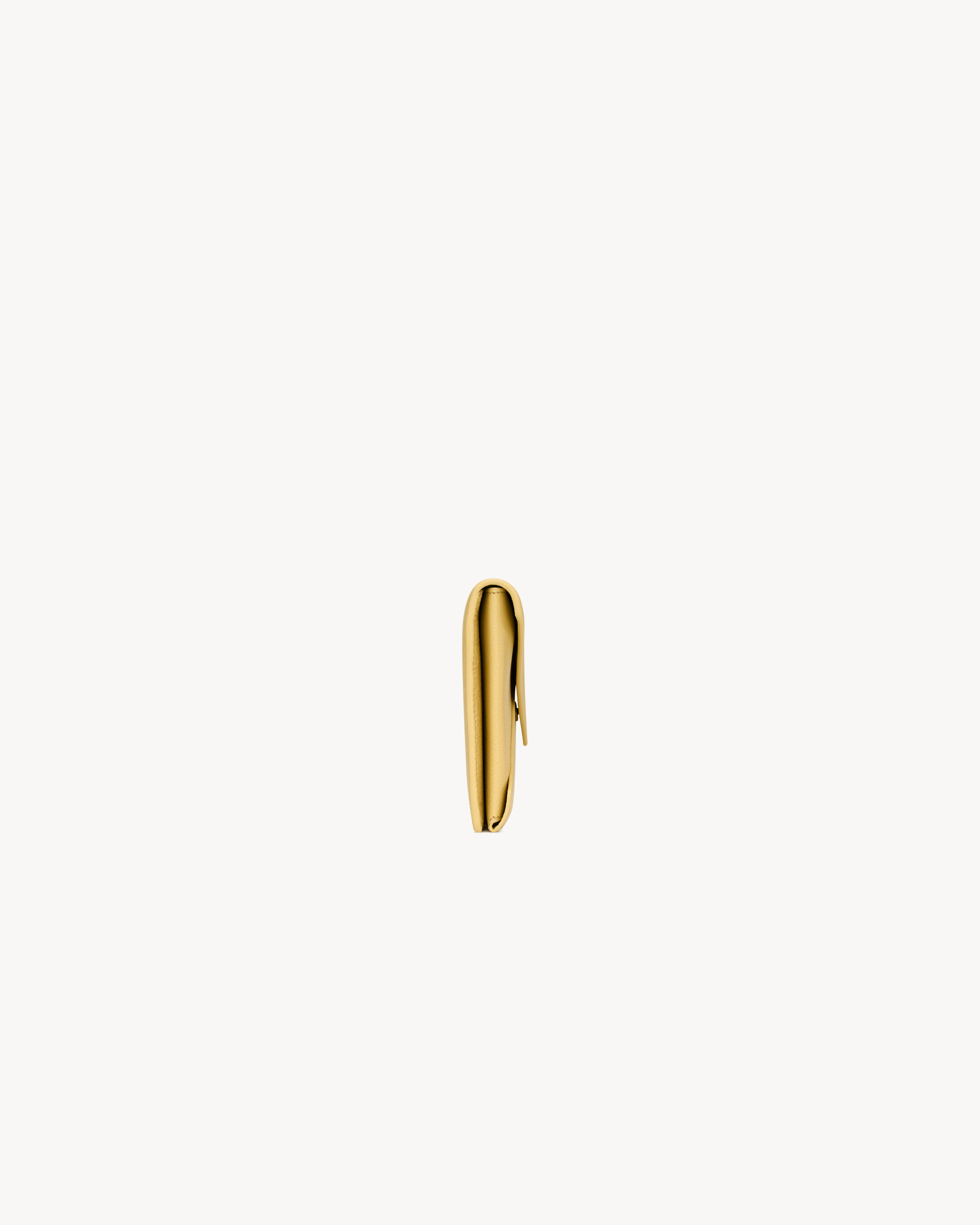 Большой кожаный кошелек LETTER Saint Laurent, желтый — фото 3