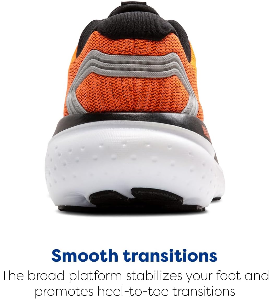 Мужские кроссовки Brooks Glycerin 21 Neutral для бега, белый/черный/оранжевый — фото 3