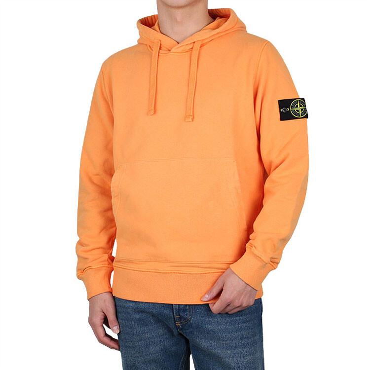 Толстовка мужская оранжевая Stone Island, оранжевый — фото 3
