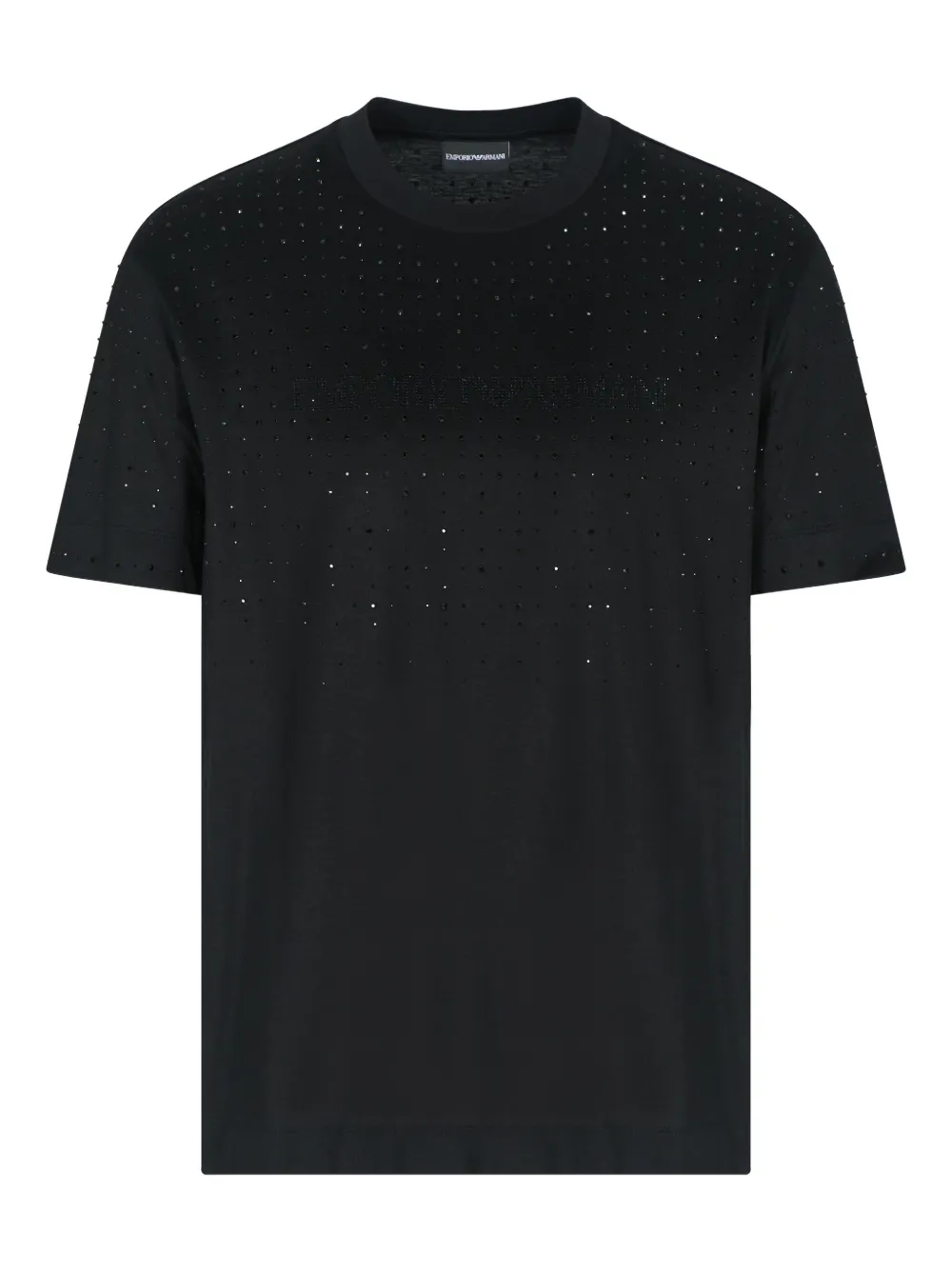 

Футболка с кристаллами EMPORIO ARMANI, черный