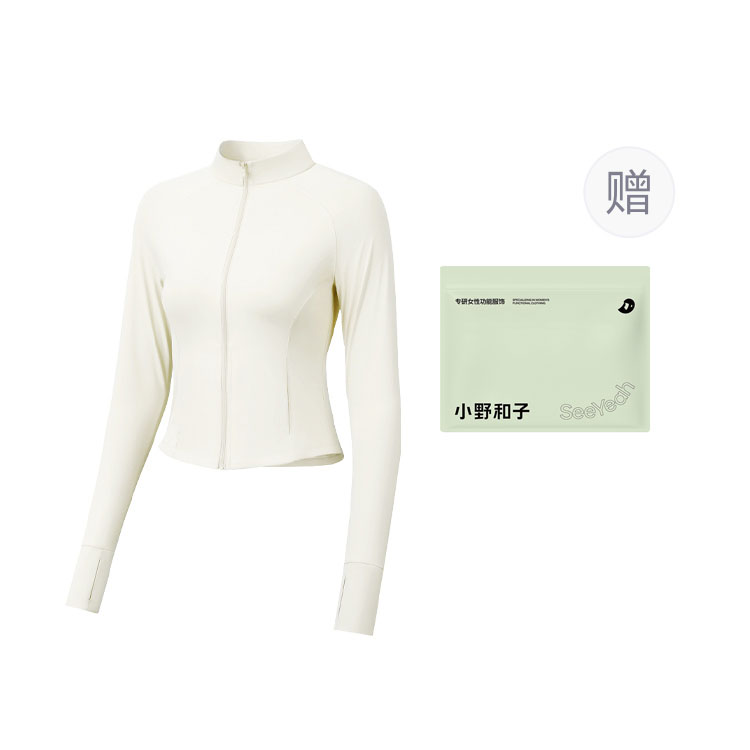 

XIAOYEHEZI Женская одежда для защиты от солнца, Stand Collar Slim Fit, Milkshake White