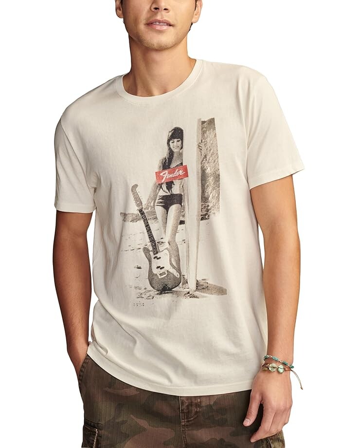 

Футболка Lucky Brand Fender Surfer Girl, цвет Lilly White