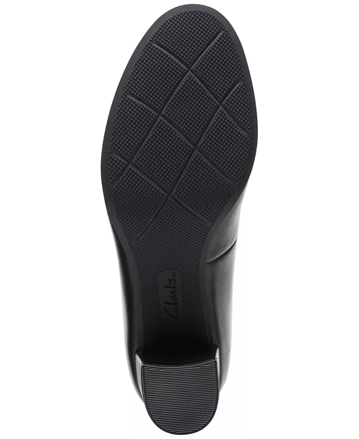 Женские платформенные туфли-лодочки Bayla Skip Slip-On Clarks, черный — фото 3