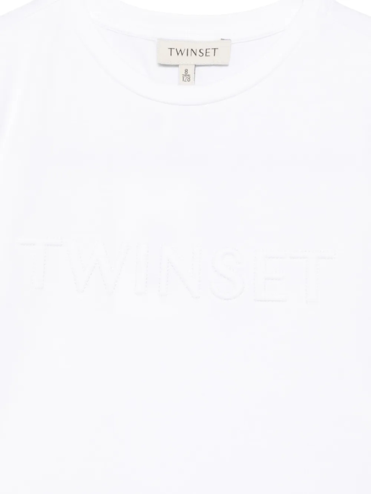 TWINSET Kids футболка с тисненым логотипом, белый — фото 3
