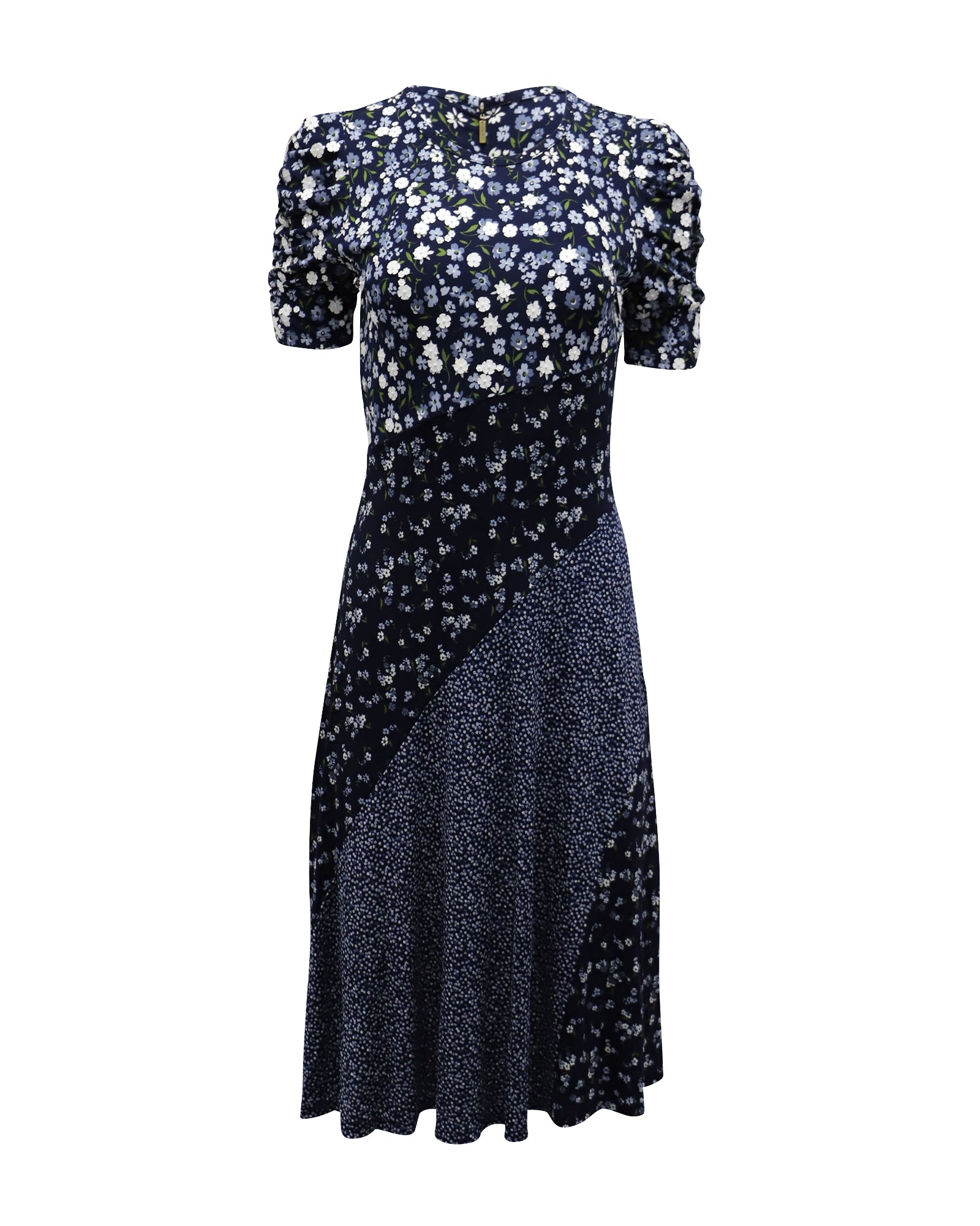 

Michael Kors Платье миди с цветочным принтом и вставками, мультиколор