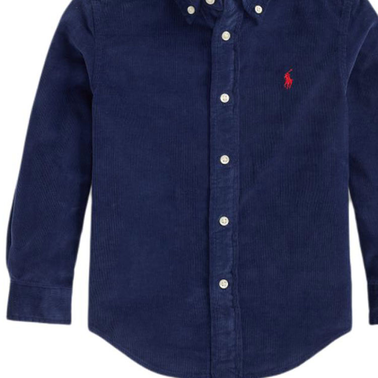Детская повседневная рубашка Polo Ralph Lauren, темно-синий — фото 4