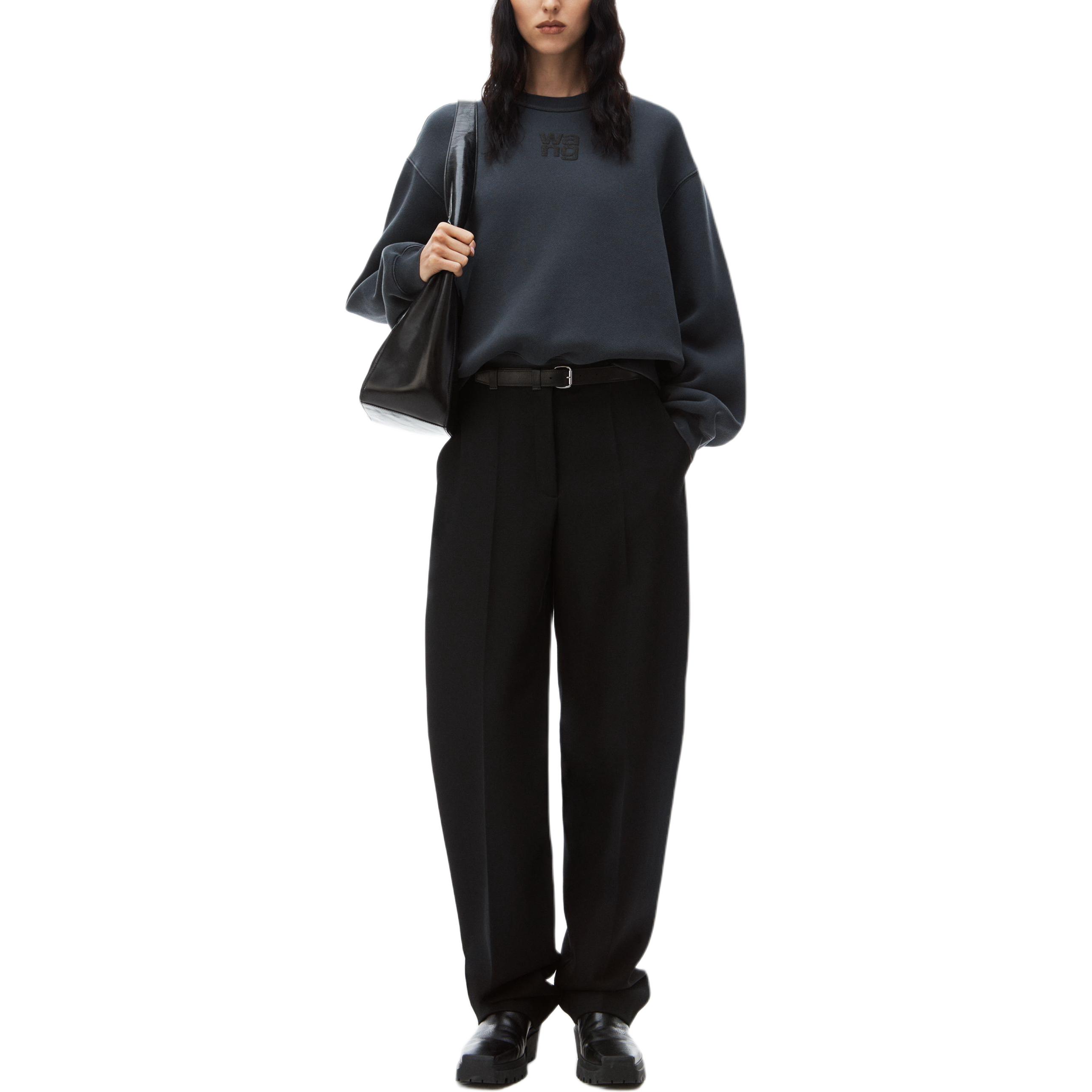 Футболка с длинным рукавом и круглым вырезом Alexander Wang, темно-серый — фото 3
