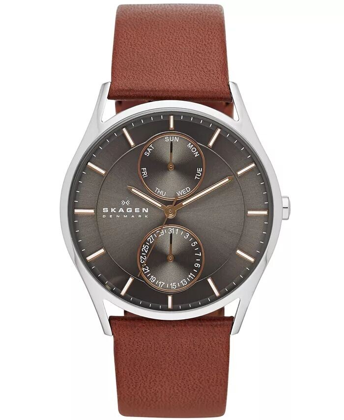 

Мужские часы Holst с коричневым кожаным ремешком 40 мм SKW6086 Skagen