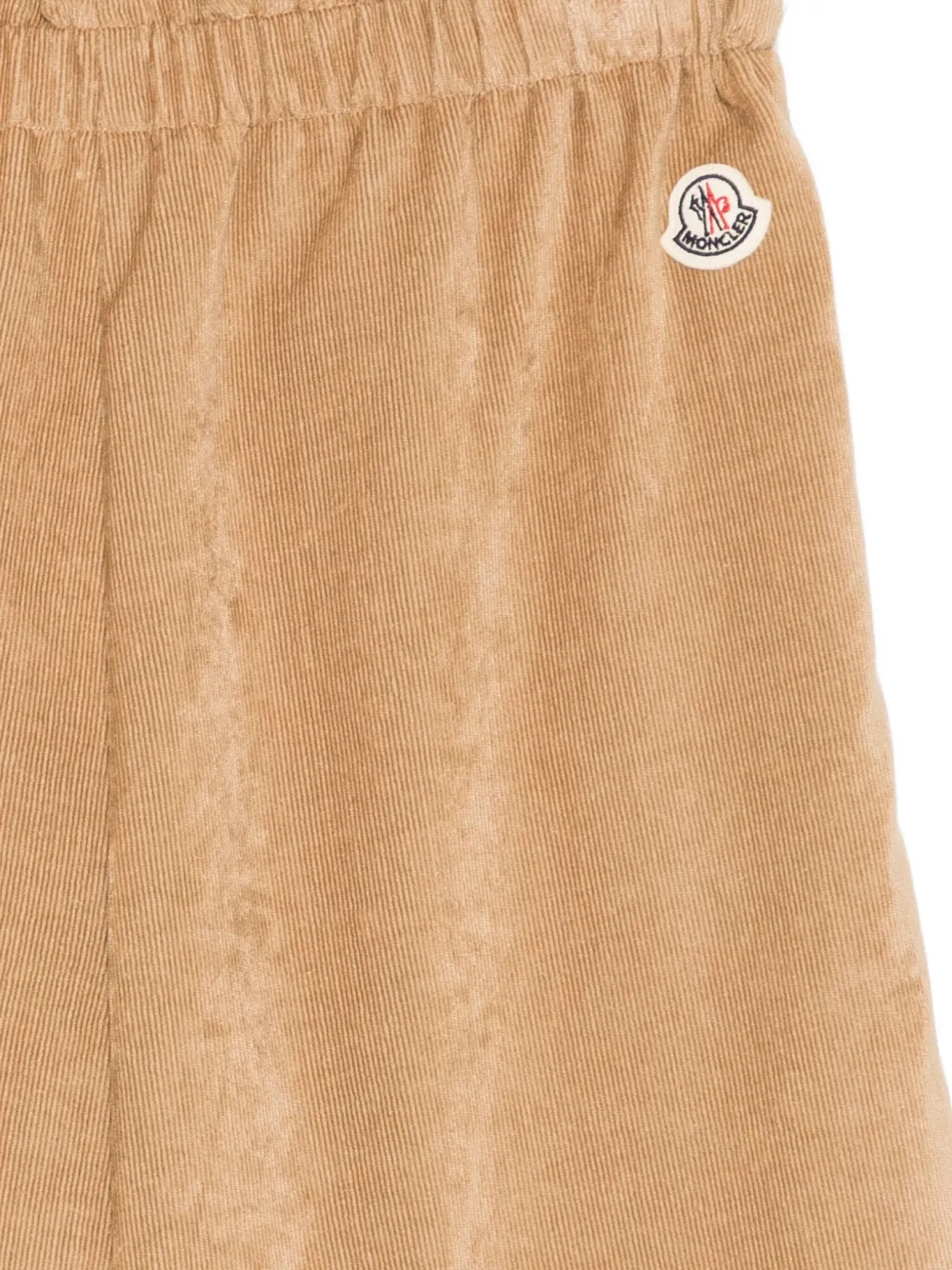 Шорты из вельветовой ткани с эластичной талией Moncler Enfant, коричневый — фото 3