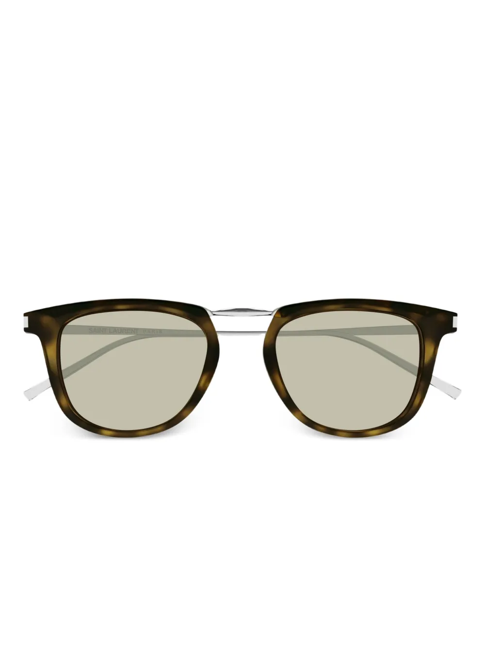 

Солнцезащитные очки в оправе черепаховой расцветки Saint Laurent Eyewear, коричневый