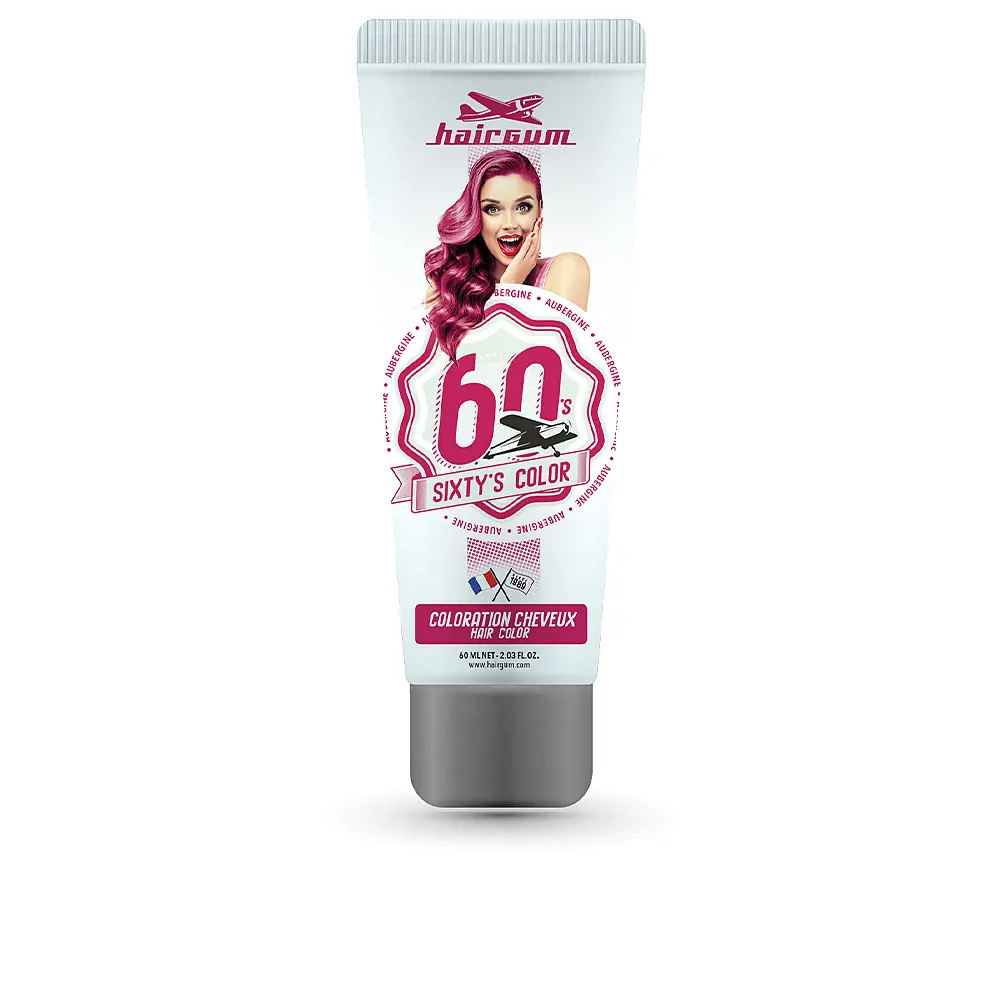

Краска для волос sixty’s color hair color Hairgum, цвет aubergine, 60 мл.