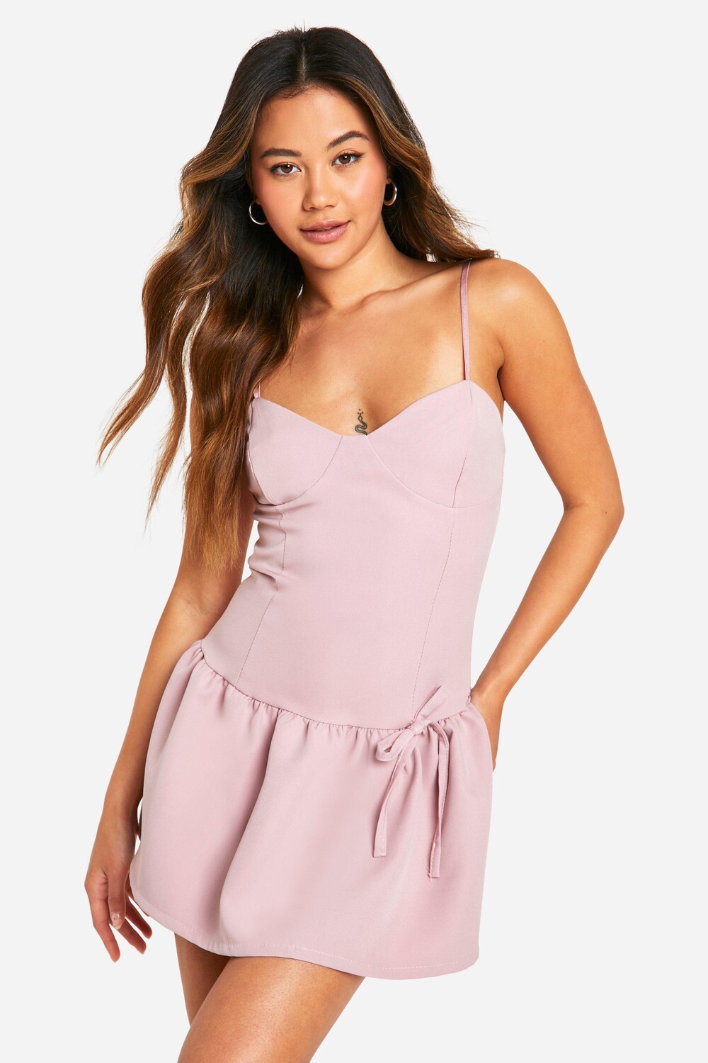 Индивидуальное мини-платье boohoo, розовый