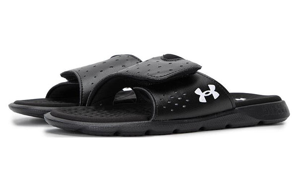Тапочки ignite 7 slide 'black white' Under Armour, черный — фото 4
