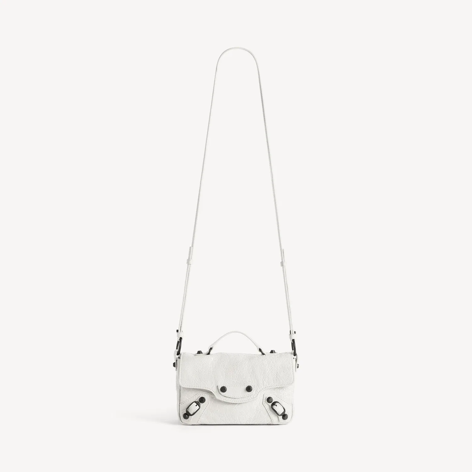 Женская мини-сумка Le City Flap Nano в оптическом белом цвете BALENCIAGA