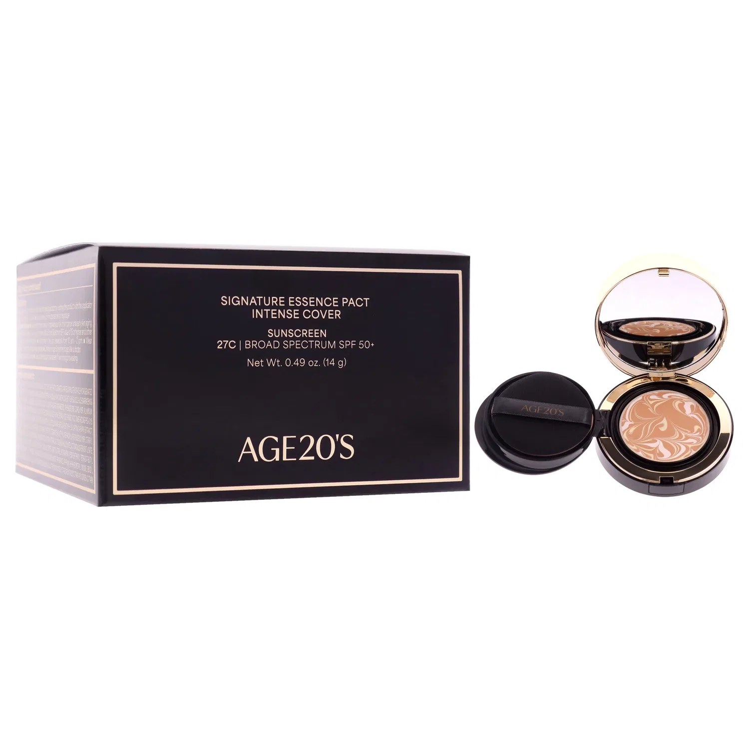 Тональный крем Signature Essence Pact Intense Cover SPF 50 Plus - 27C Honey от Age20s для женщин - 0,49 унции, коричневый — фото 3