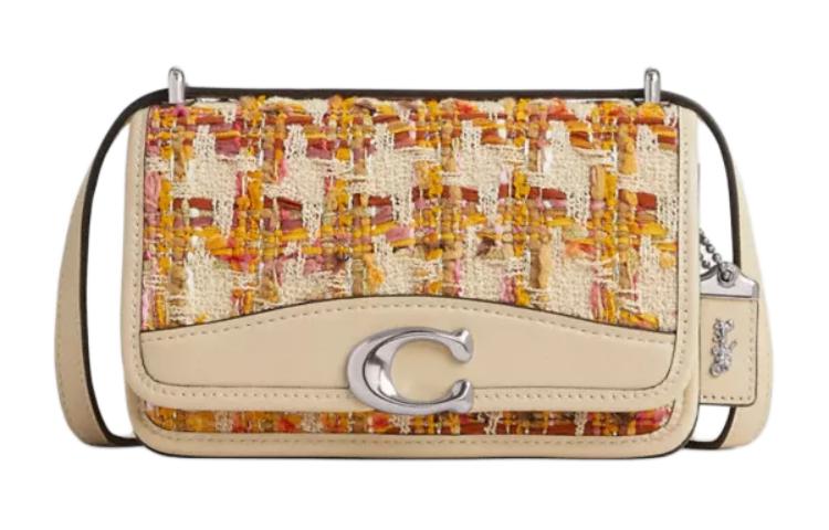

COACH Бандитская твидовая сумка через плечо малого размера