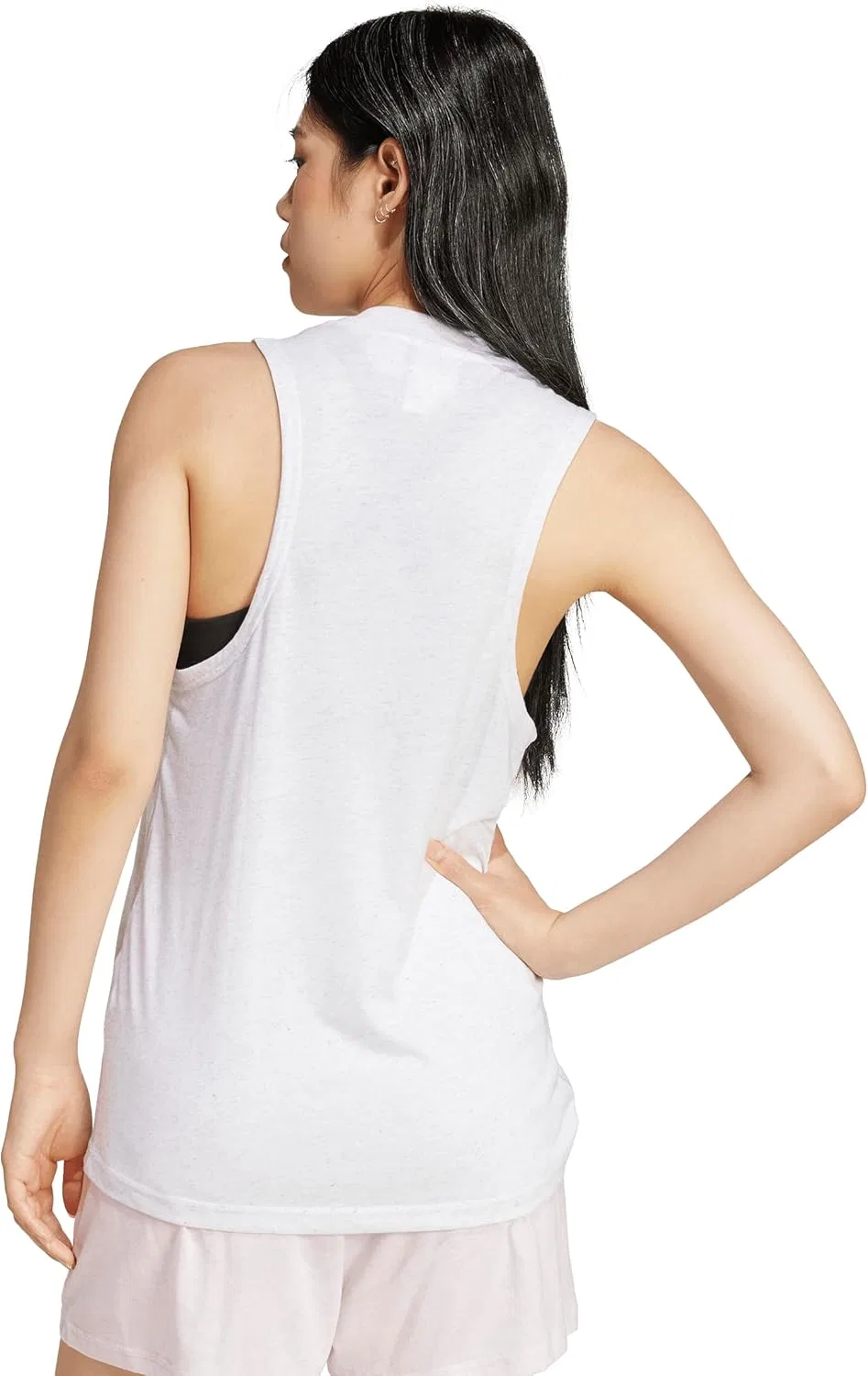 Топ майка adidas Essentials Tank Top, White/Black — фото 4
