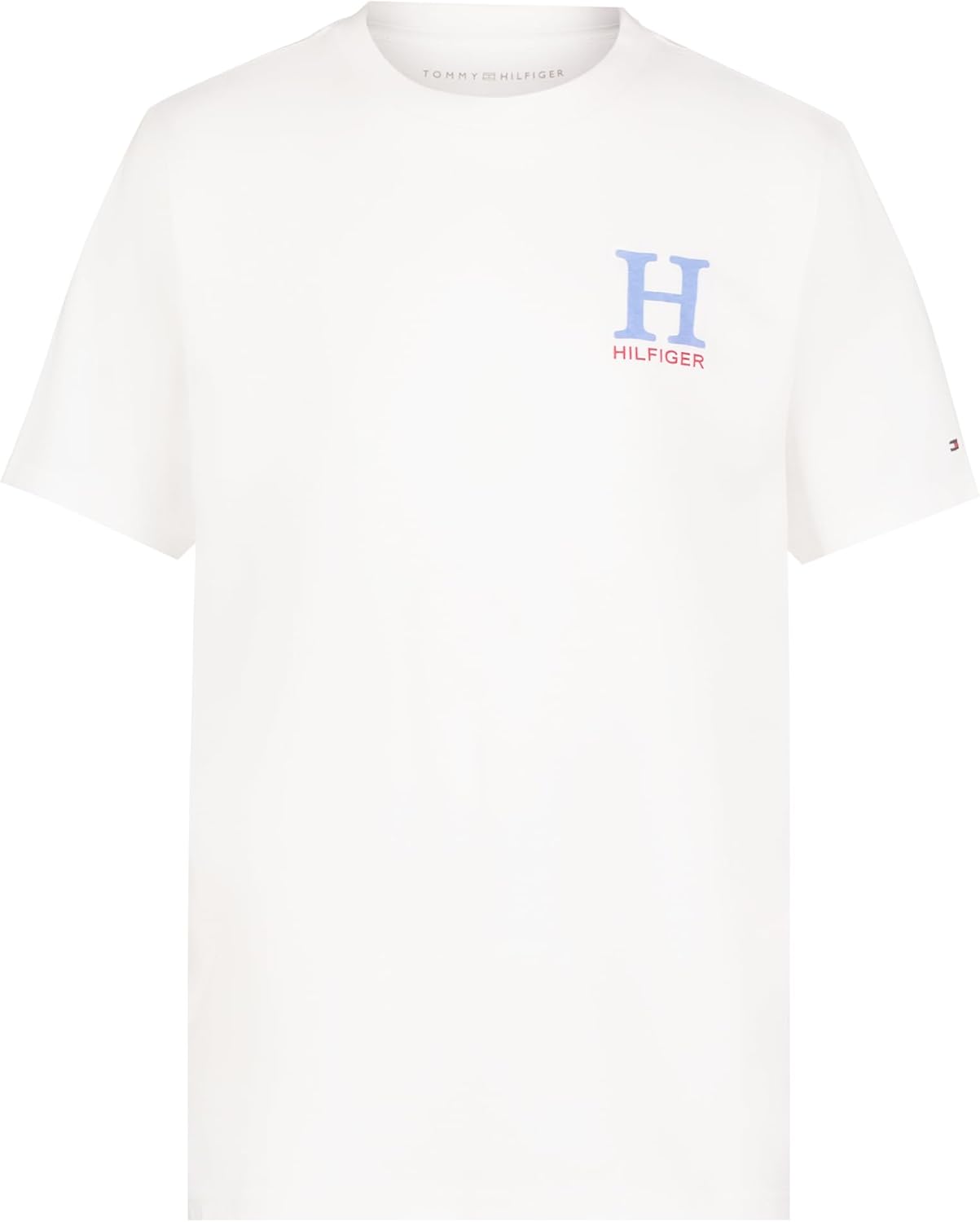 

Футболка Tommy Hilfiger для мальчиков с короткими рукавами и круглым вырезом, мягкая, удобная, свободного кроя, Matt Bright White, Белый, Футболка Tommy Hilfiger для мальчиков с короткими рукавами и круглым вырезом, мягкая, удобная, свободного кроя, Matt 