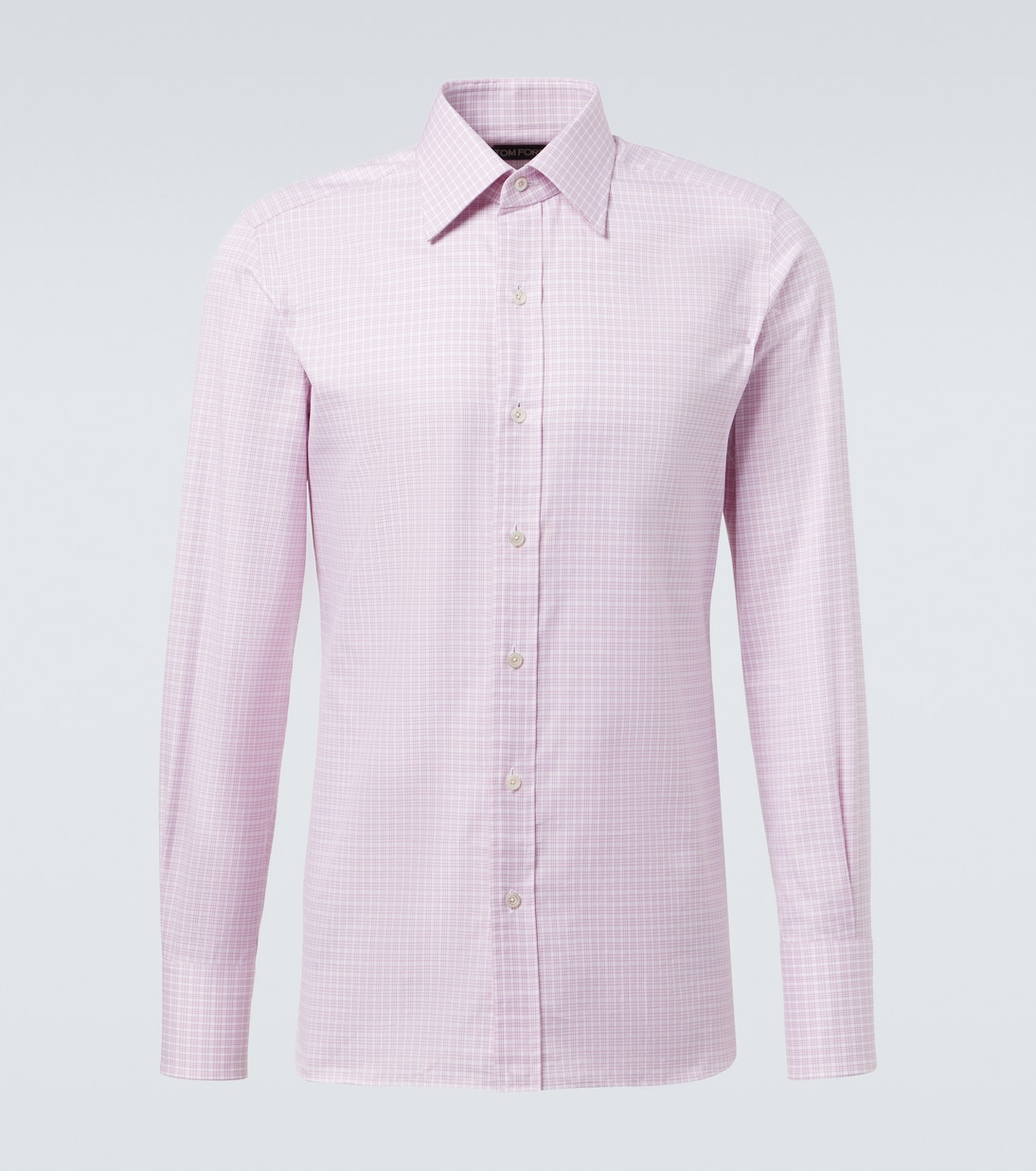 

Рубашка из клетчатого поплина Tom Ford, Light Pink