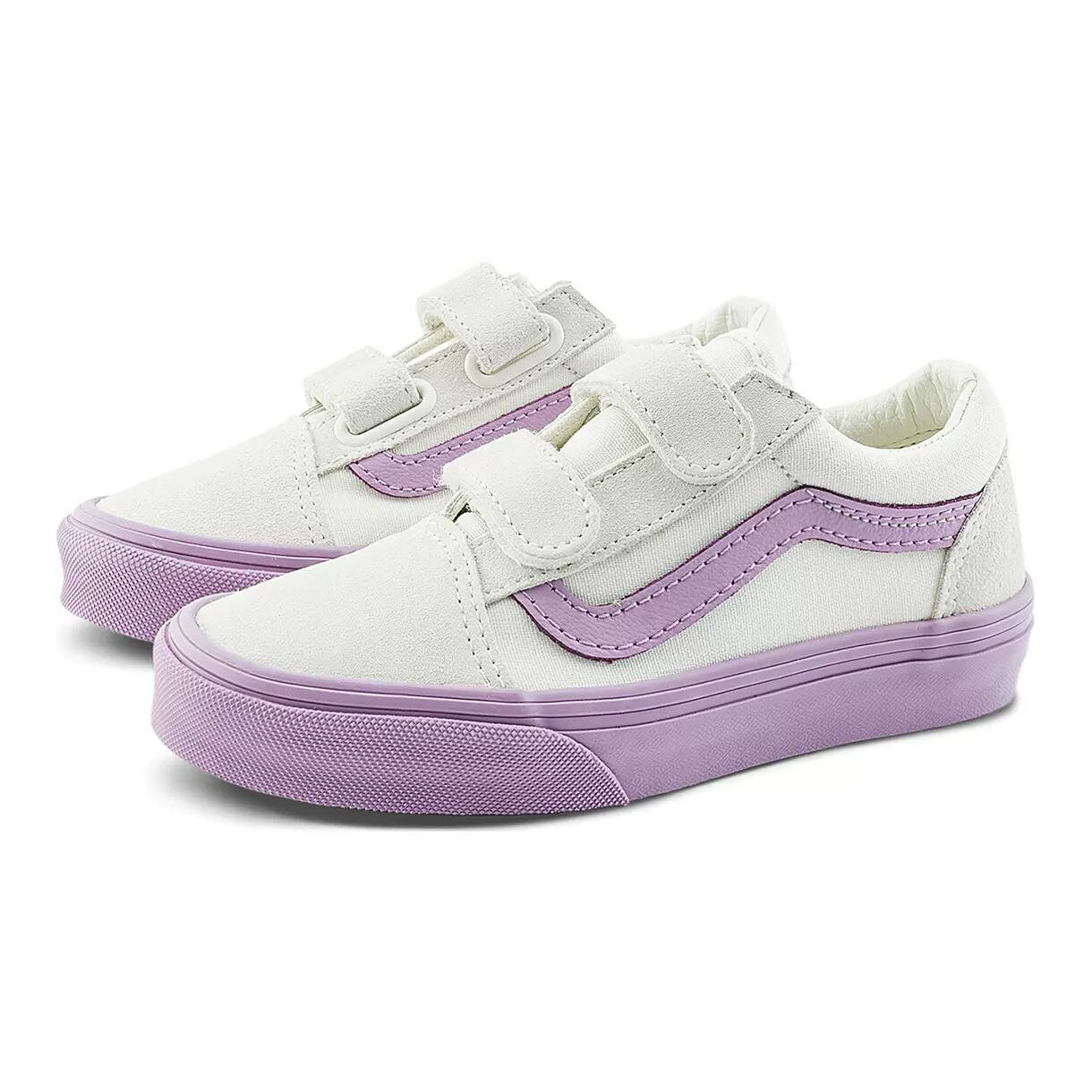 Кроссовки Vans Old Skool Kids Skateboarding Shoes Kids Low-top White/Purple, фиолетовый — фото 3