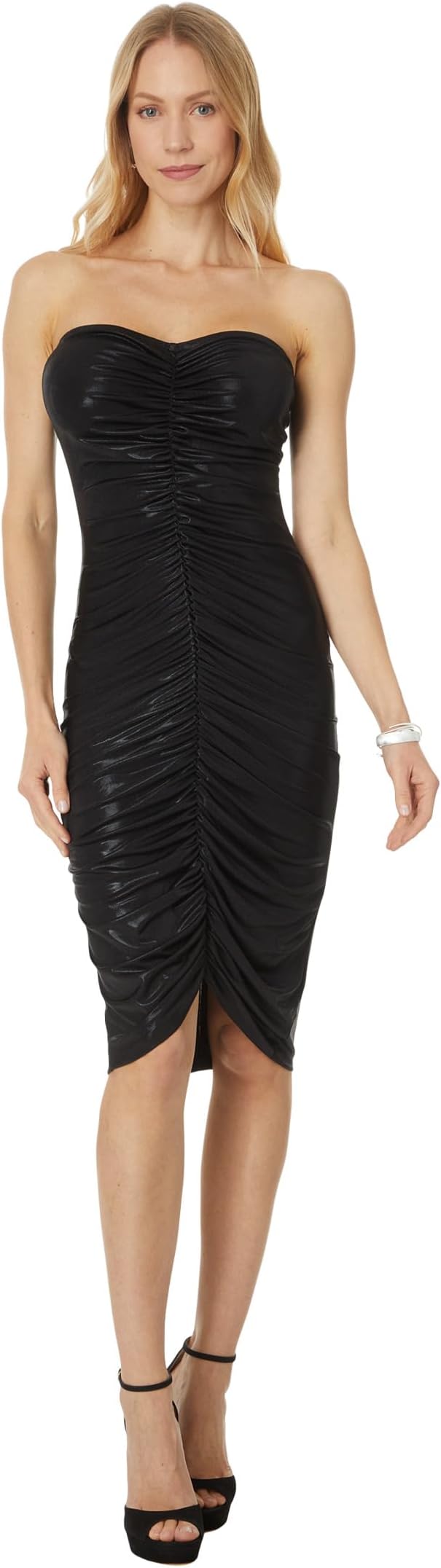 

Платье Norma Kamali Strapless Shirred Front Dress To Knee, Black 1