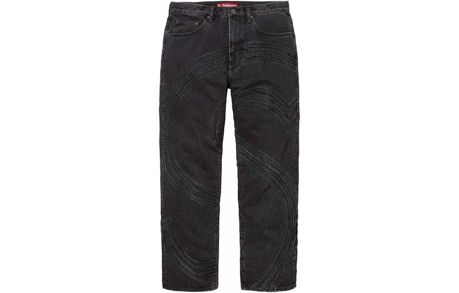 Джинсы S Logo Loose Fit Supreme, Washed Black/Washed Black