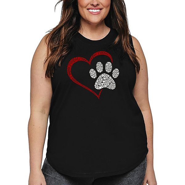 

Футболка с принтом Paw heart для женщин plus size La Pop Art, Black, Черный, Футболка с принтом Paw heart для женщин plus size La Pop Art, Black