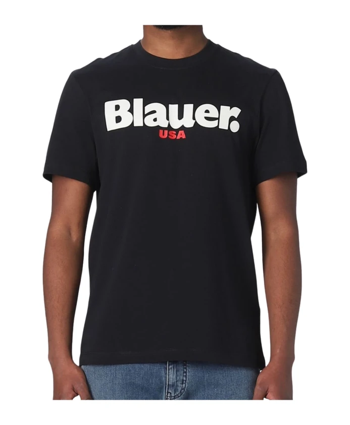 

Черная футболка с крупным логотипом Blauer, черный