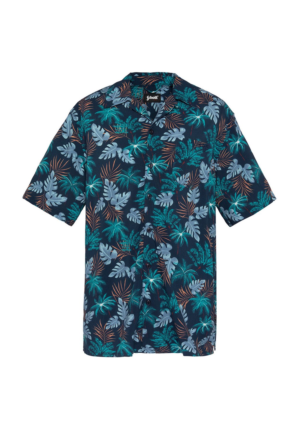 

Рубашка LIGHTWEIGHT HAWAIIAN Schott, синий