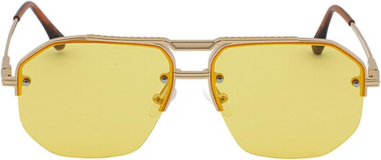 

Солнцезащитные очки Helena Pilot Flat Top для женщин и мужчин, классическая увеличенная металлическая оправа, квадратная форма, солнцезащитные очки UV400 для женщин и мужчин, C6