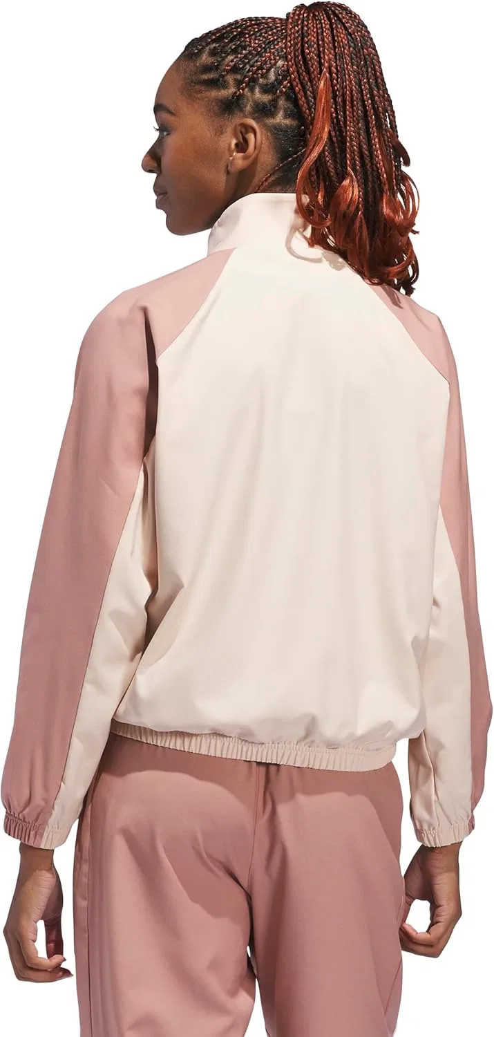 Женская баскетбольная куртка adidas, Halo Blush/Warm Clay — фото 3