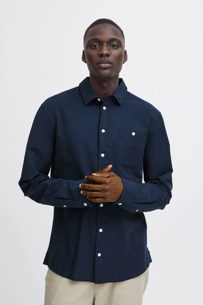 

Рубашка с длинными рукавами из смесового материала "BLEND BHShirt", цвет Dress Blues