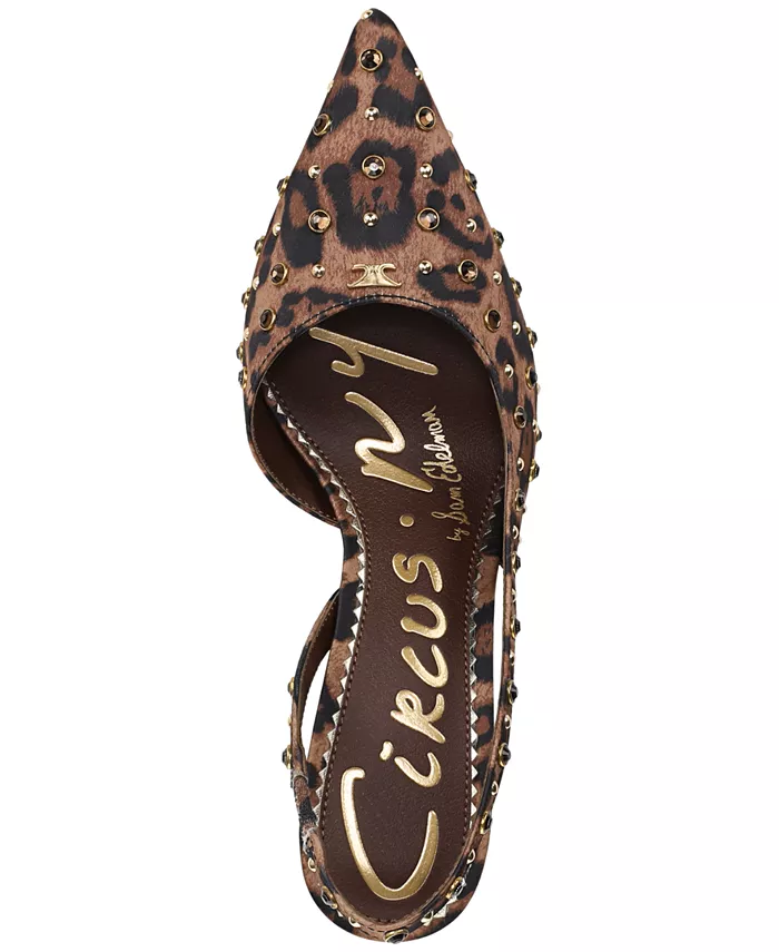 Женские туфли-лодочки Tallie со стразами и острым носком, асимметричные Circus NY by Sam Edelman, коричневый — фото 4