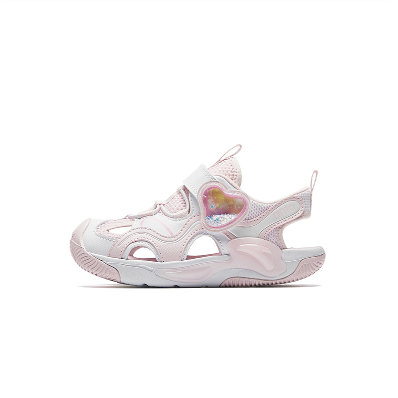 

Сандалии детские "Медузы" дышащие, быстросохнущие, нескользящие, с низким верхом, с защитой от ударов, для детей от 3 до 7 лет Antakids, розовый/белый