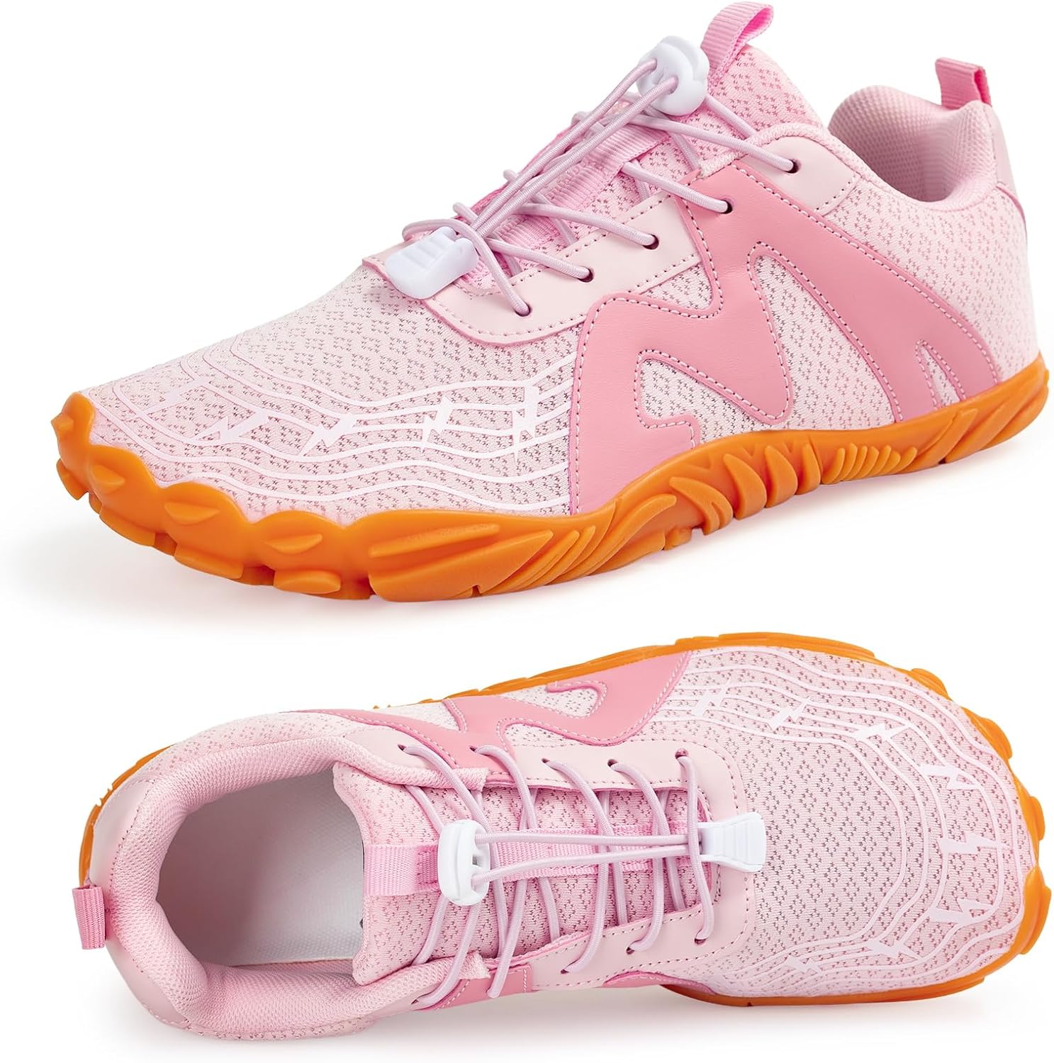 

Кроссовки для походов для женщин и мужчин, профессиональная здоровая и противоскользящая водная обувь для женщин и мужчин, кроссовки с широкой передней частью, кроссовки-ботинки унисекс Eleton, розовый