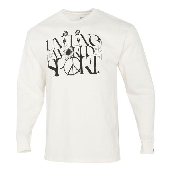 

Футболка Nike Sportswear Casual Sports Round Neck Pullover Long Sleeves Creamy White, мультиколор