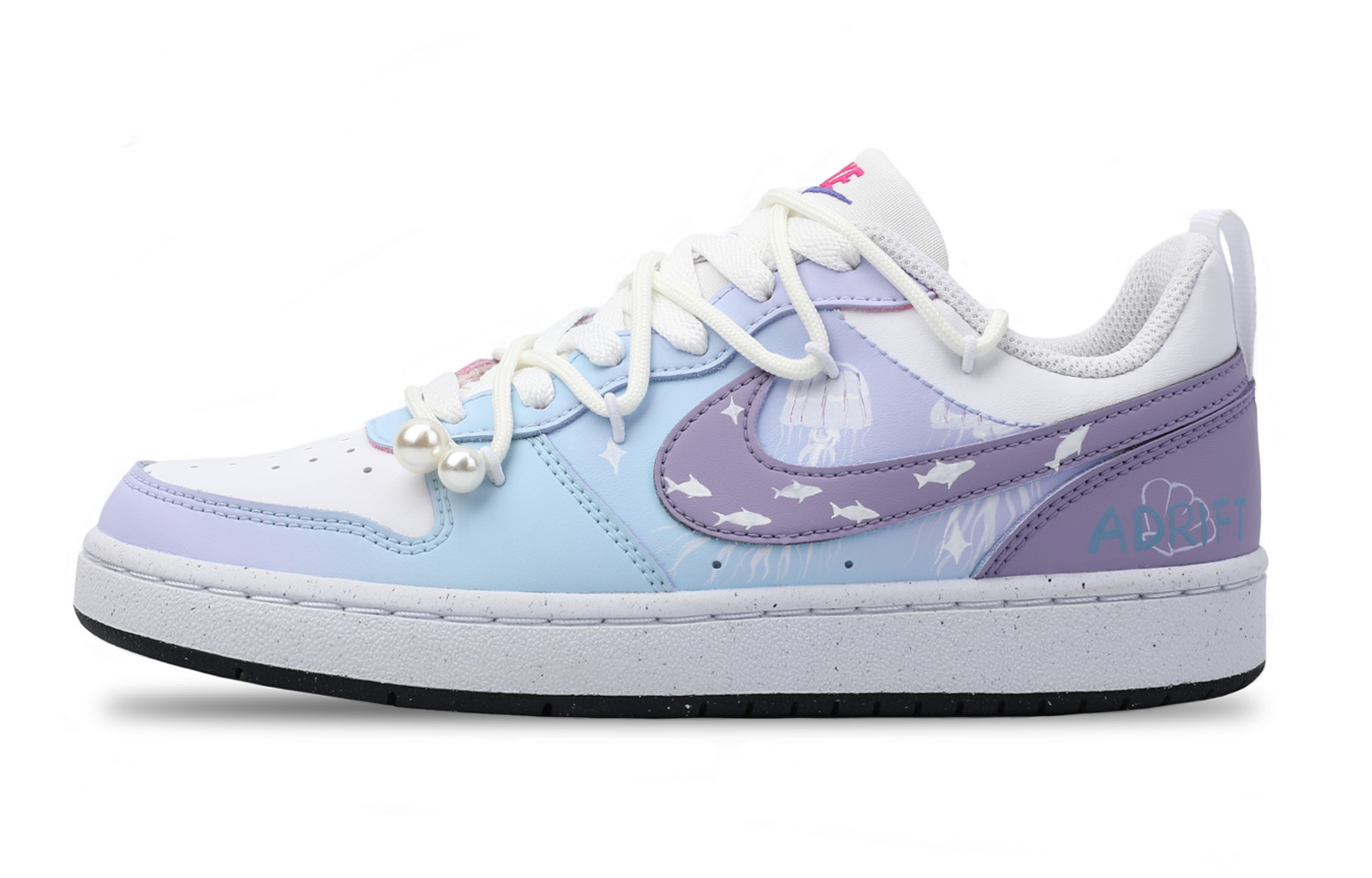 

Кроссовки Nike Court Borough Skateboarding Shoes Women's Low-top Purple/Blue, фиолетовый