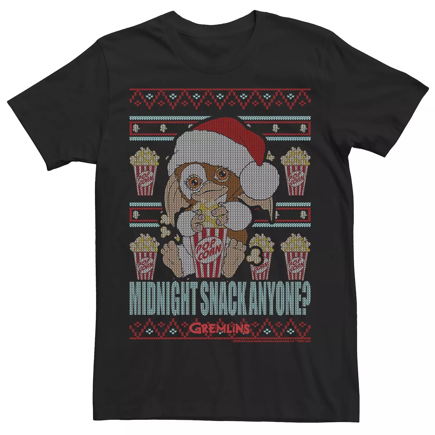 

Мужской свитер-футболка Gremlins Christmas Midnight Snack Any Ugly Sweater Tee Licensed Character