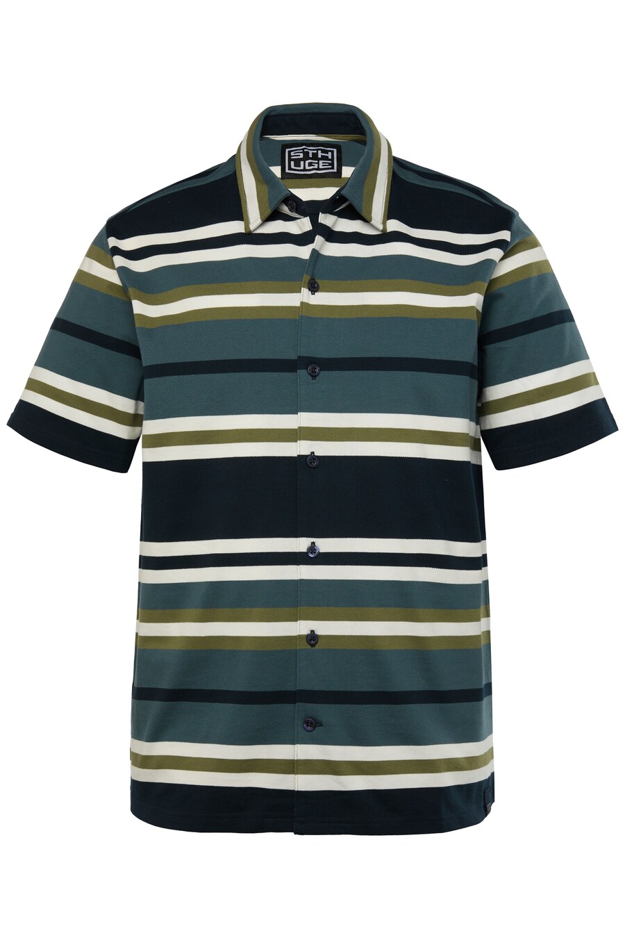 

Рубашка на пуговицах классического кроя STHUGE, Navy