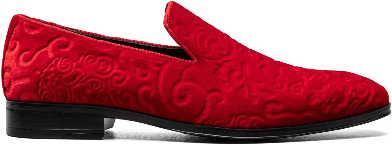 Туфли Stacy Adams Herren Saunders Velours-schlupfschuhSlipper, Red Excursion Plain Getaway Solids — фото 3