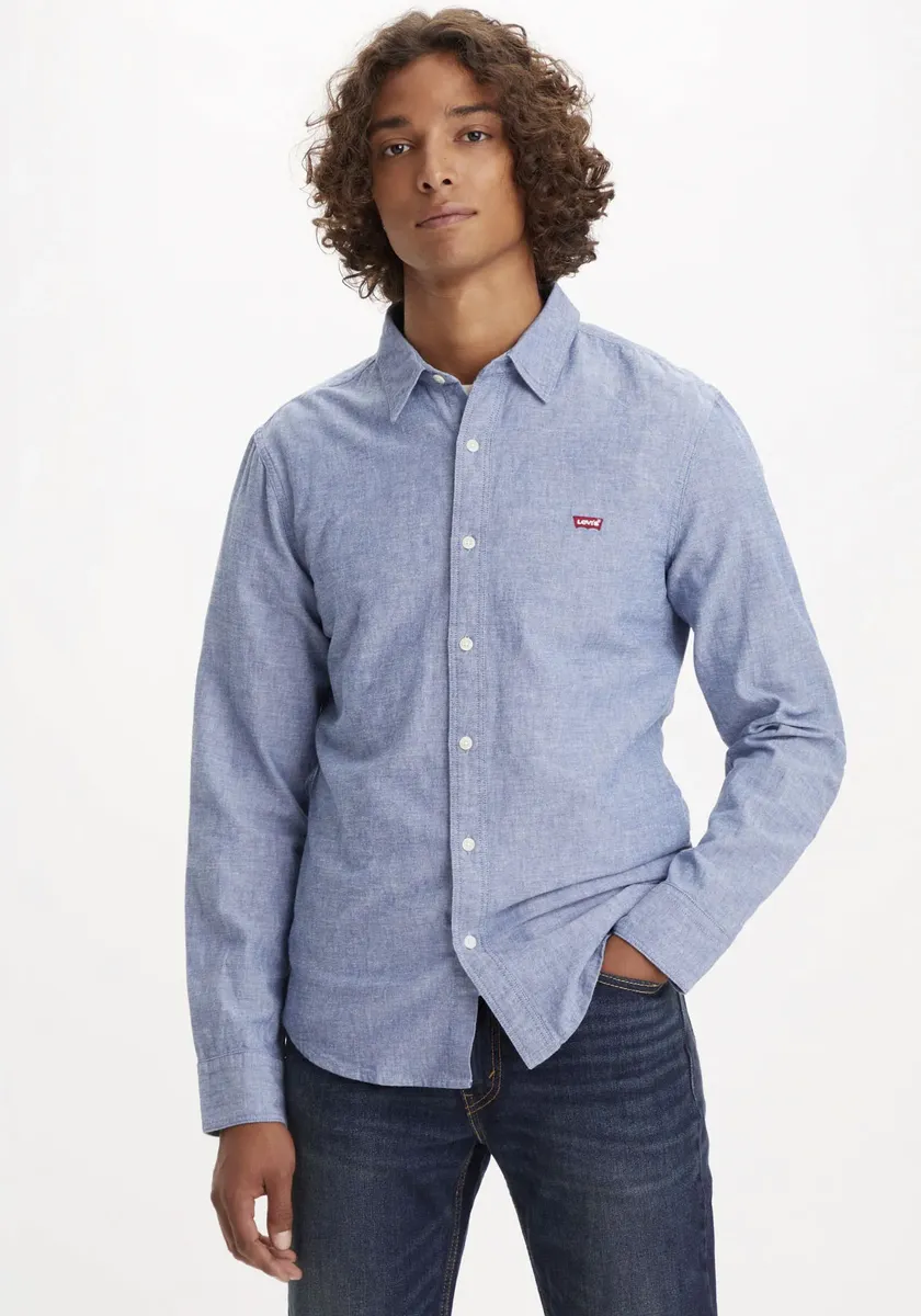 

Джинсовая рубашка Levi's "BATTERY HM SHIRT SLIM" с логотипом, цвет Navy Pony