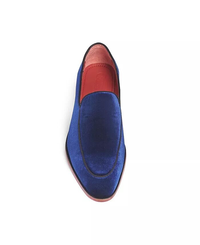 Мужские бархатные свадебные мокасины Prince Slip-On Carlos by Carlos Santana, синий — фото 4