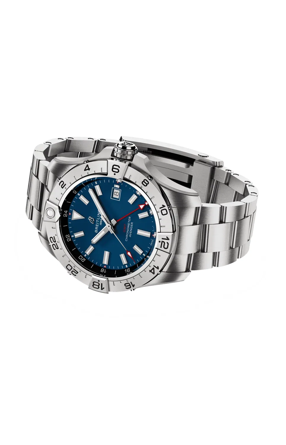 АВЕНЖЕР АВТОМАТИК GMT 44 - A32320101C1A1 BREITLING, серебряный — фото 3