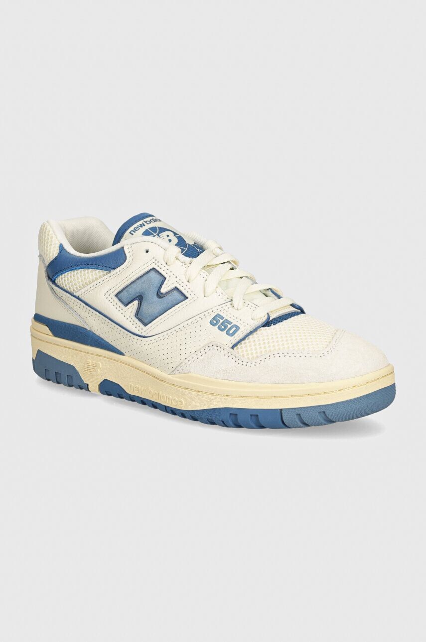 

Кроссовки New Balance 550 комбинированные, бежевый/голубой