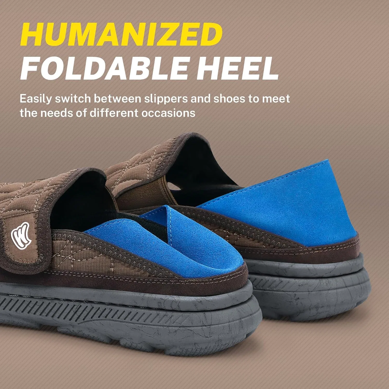 Тапочки с поддержкой стопы, коричневый WALK·HERO COMFORT AND SUPPORT — фото 4