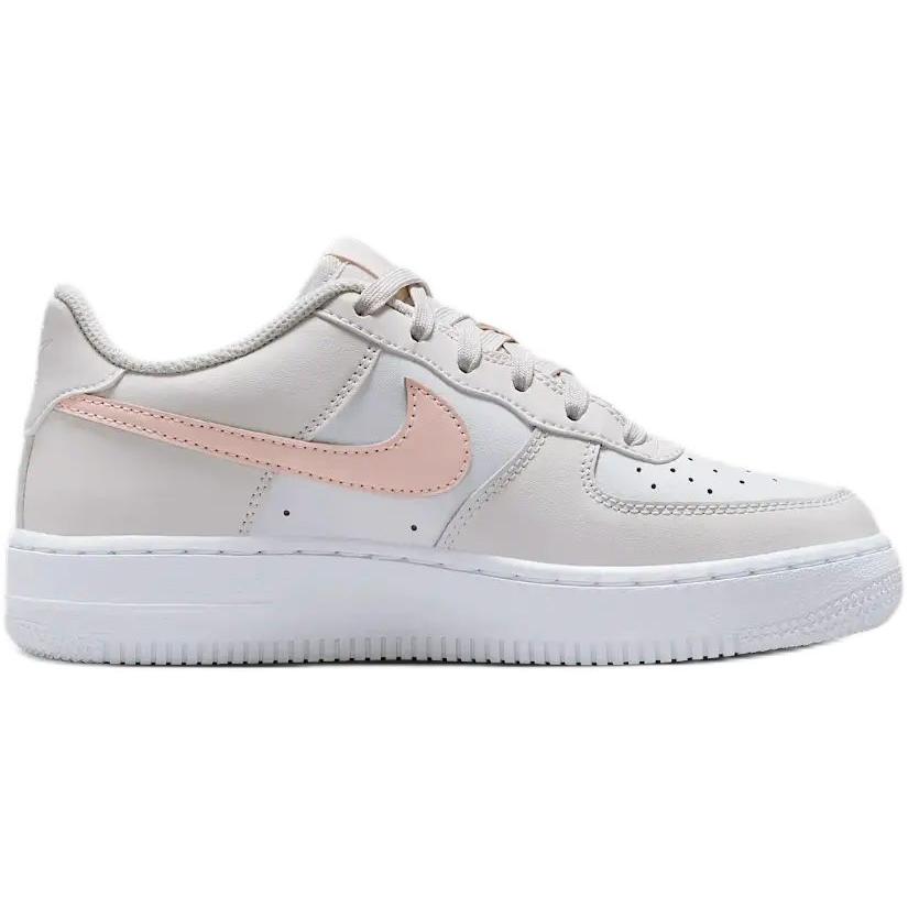 Детские кроссовки для скейтбординга Air Force 1 с низким верхом и износостойкими протекторами Nike, серый/розовый/белый — фото 2