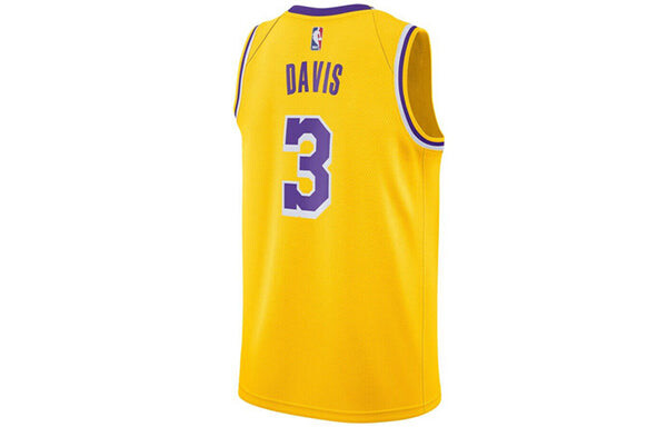 Футболка nba team limited jersey sw fan edition lakers davis № 3 Nike, желтый — фото 2