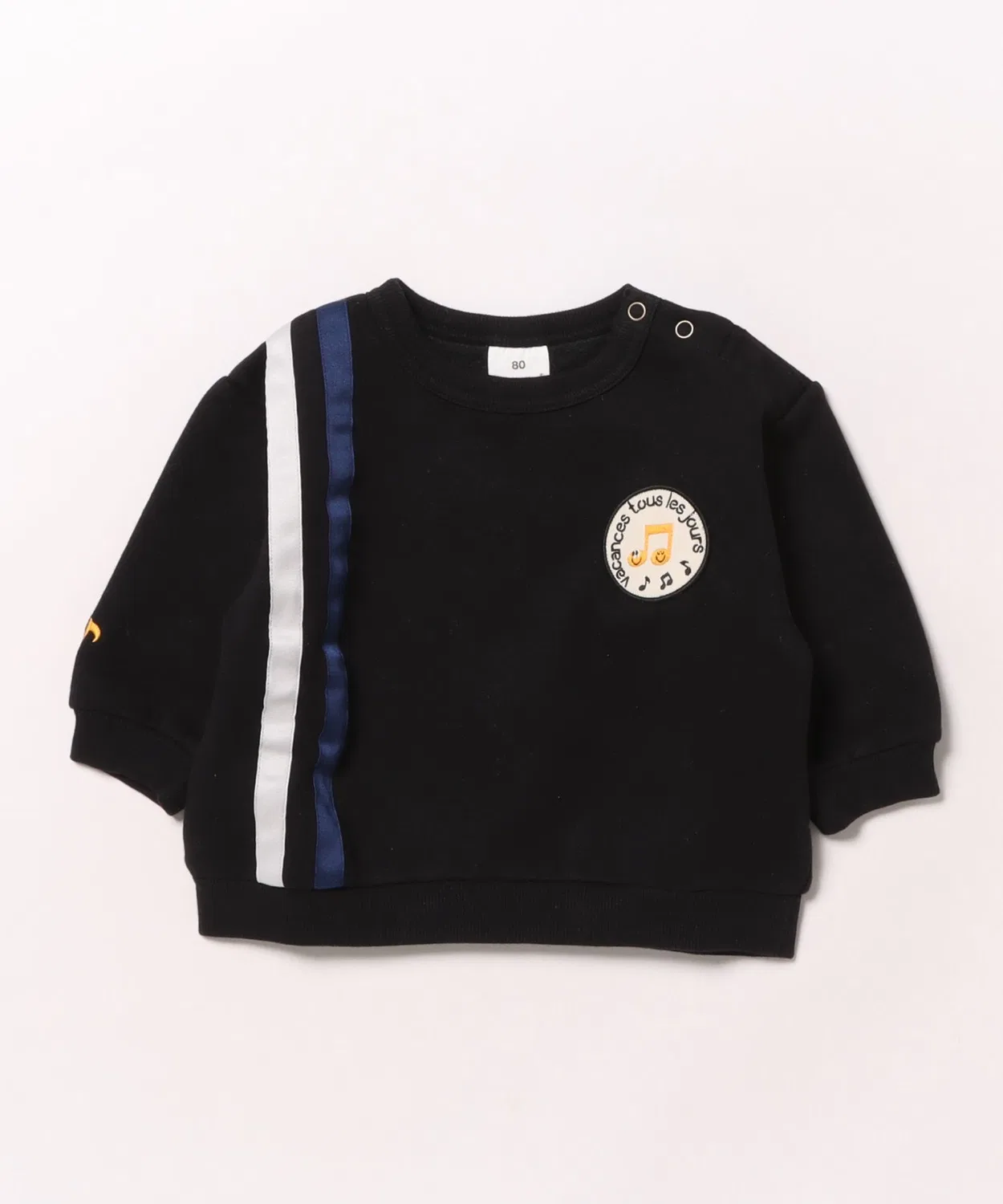 Детский свитшот с лентами SiShuNon kids, длинный рукав, черный