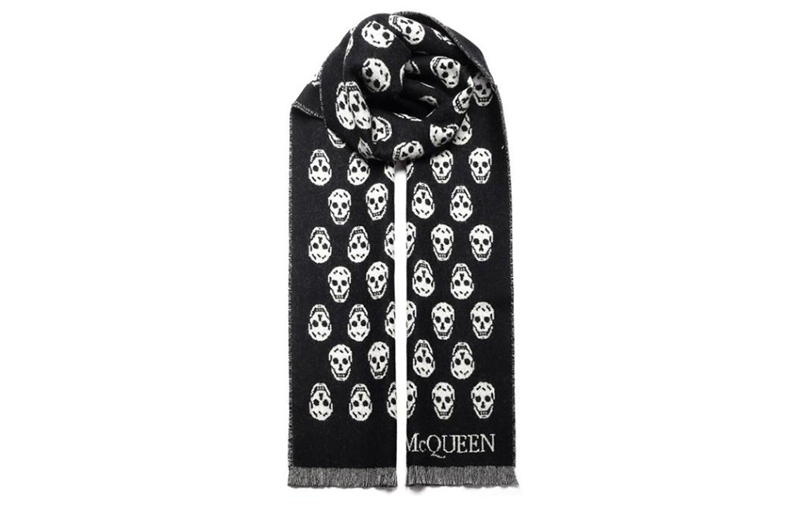 

Реверсивный шарф с черепом Alexander McQueen