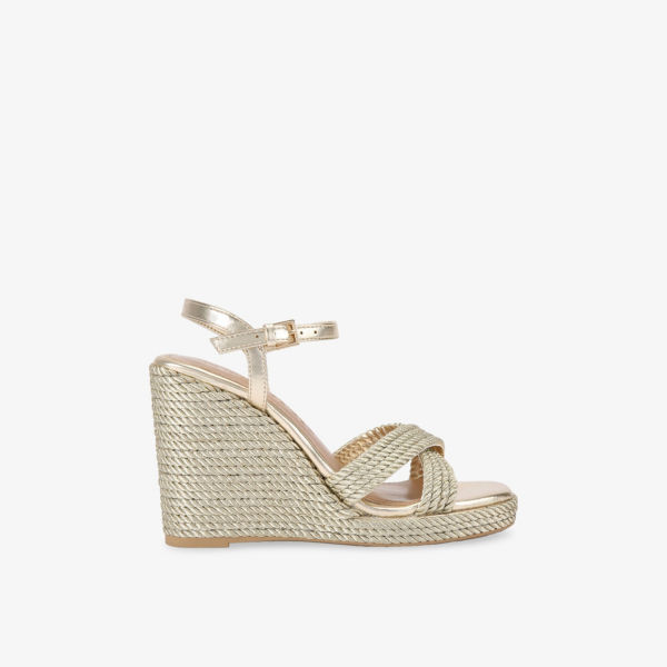 Босоножки Kg Kurt Geiger Phoebe на клиновидной подошве золотой
